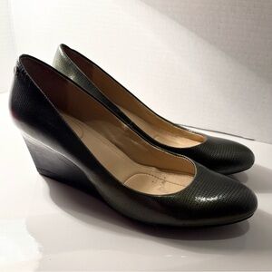 Calvin Klien forest Green Wedge Pumps, size 7
